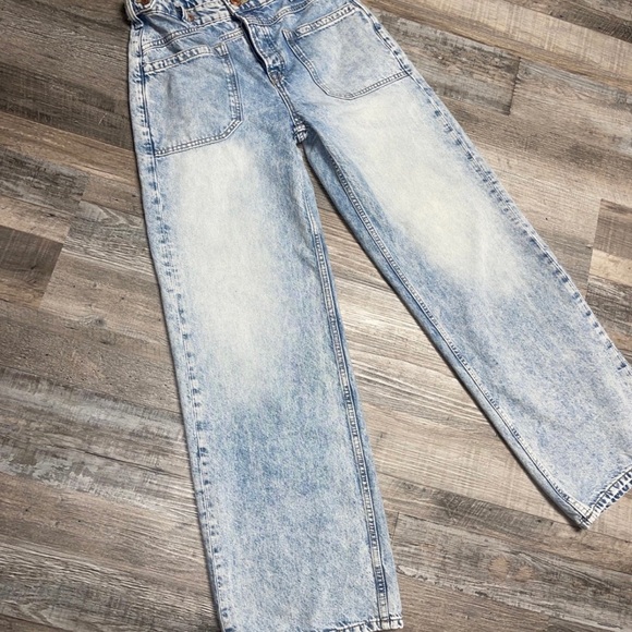 We the free people 25 rose gold wide leg We the Free Palmer Cuffed Baggy Jeans - Picture 2 of 3